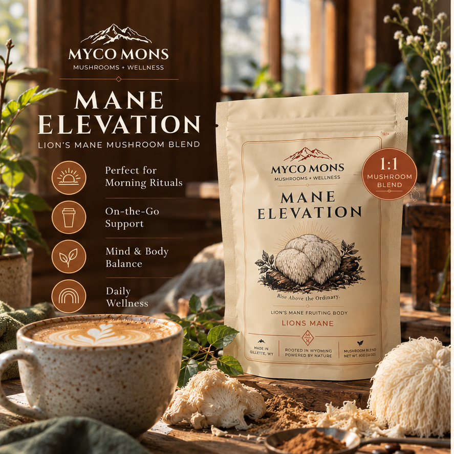 Myco Mons Mane Elevation Lion's Mane Mushroom Blend 50g bag