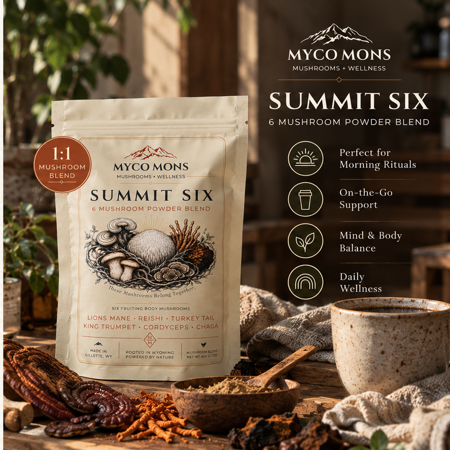Myco Mons Summit Six 6 Mushroom Powder Blend 60g bag